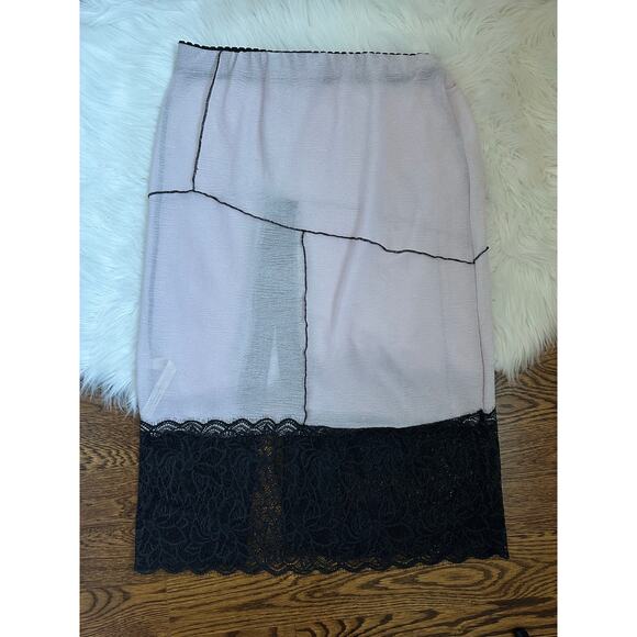 Free People Into You Orchid Black Lace Half Column Slip NEW - Picture 3 of 4